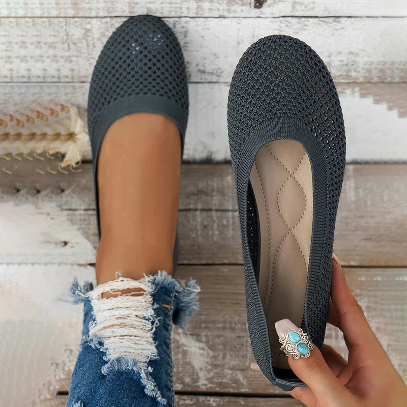 Lässige Atmungsaktive Flache Schuhe Heidi Mode - Image 37
