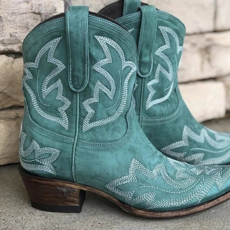 Bestickte Cowboystiefel Aus Leder Heidi Mode - Image 3