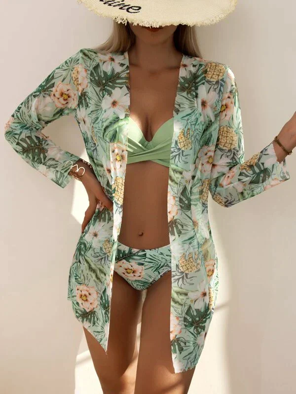 Heidi-Mode-In-1-Bikini-Set mit Blumenmuster (Bestseller) - Image 3