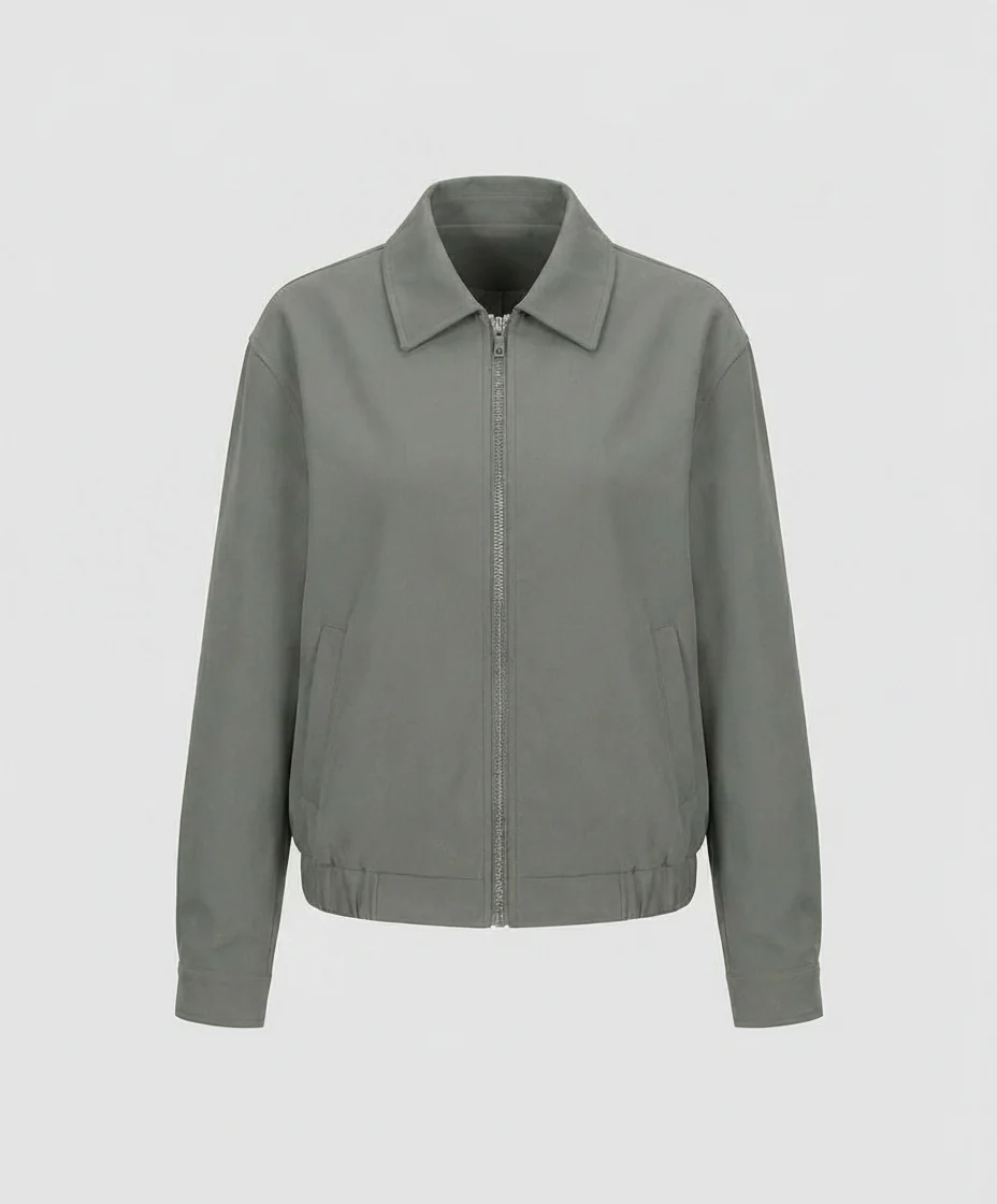 Bwka Vintage Boxy Jacke Cleanfit Unisex Herbst Kurzmantel Grau - Image 5