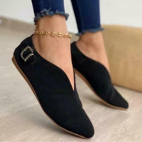 Casual Wildleder Flachschuhe Heidi Mode - Image 2