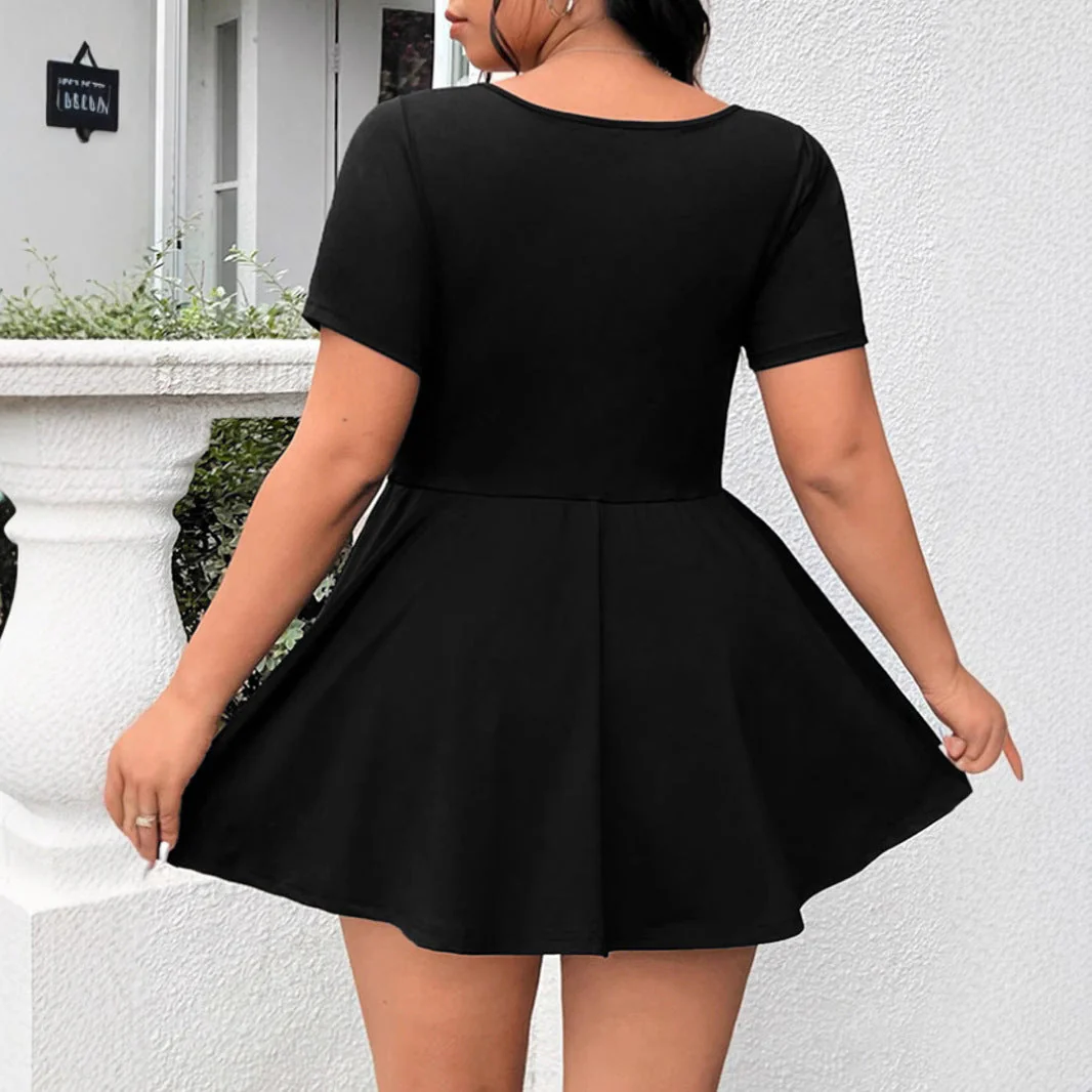 Damen A-Linien Kleid mit Rundhalsausschnitt Heidi-Mode - Image 2
