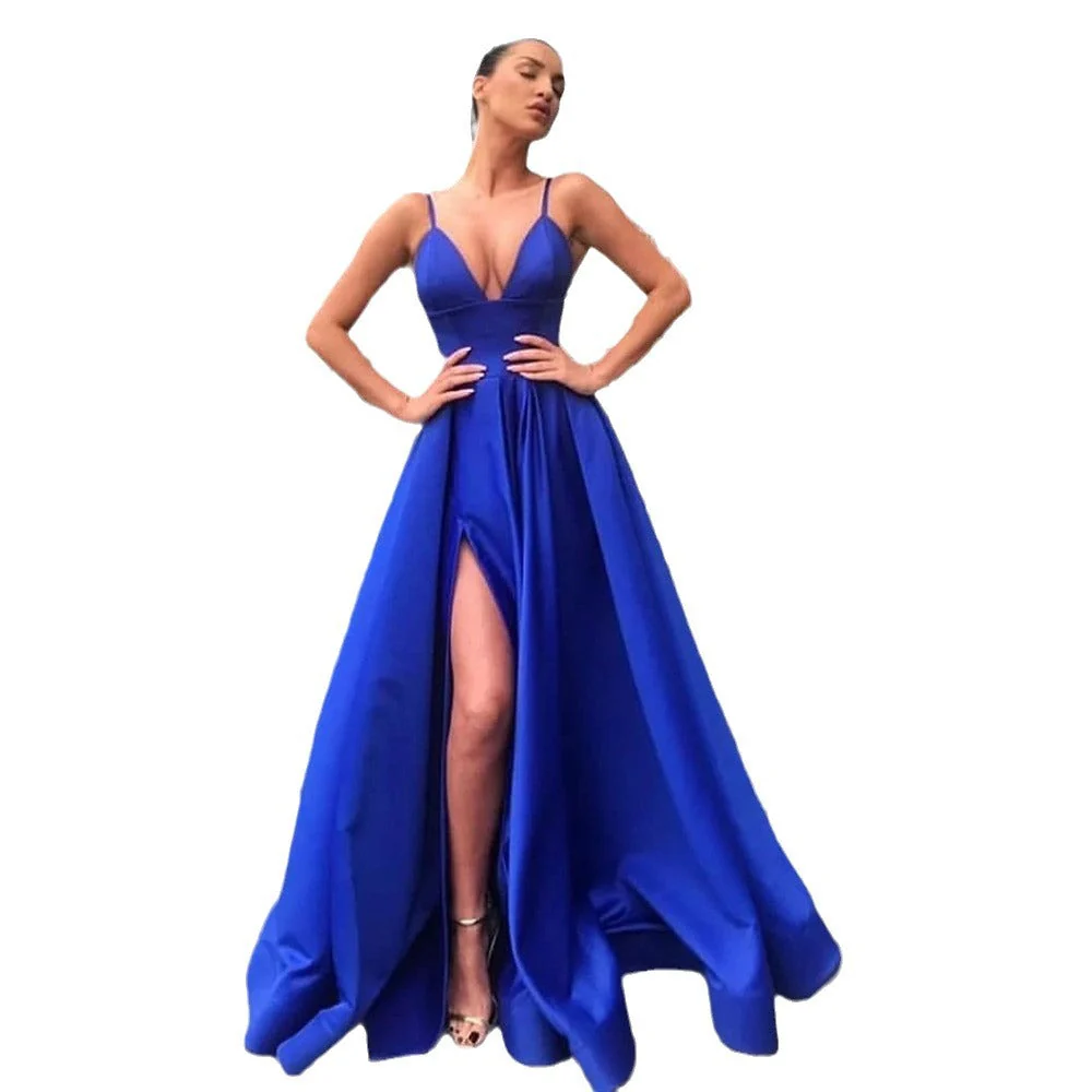 Damen Abendkleid mit Aufregendem Beinschlitz und Elegantem V-Ausschnitt Heidi-Mode - Image 5