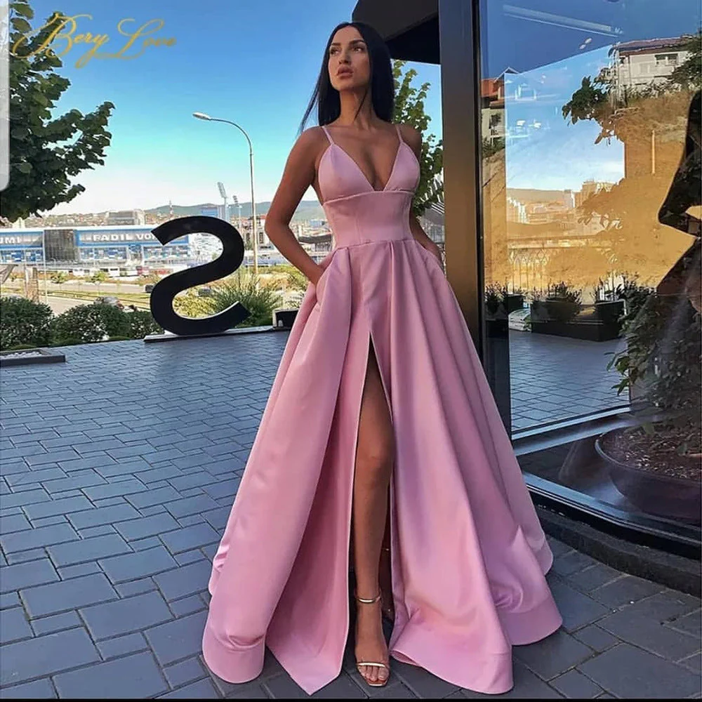 Damen Abendkleid mit Aufregendem Beinschlitz und Elegantem V-Ausschnitt Heidi-Mode - Image 8