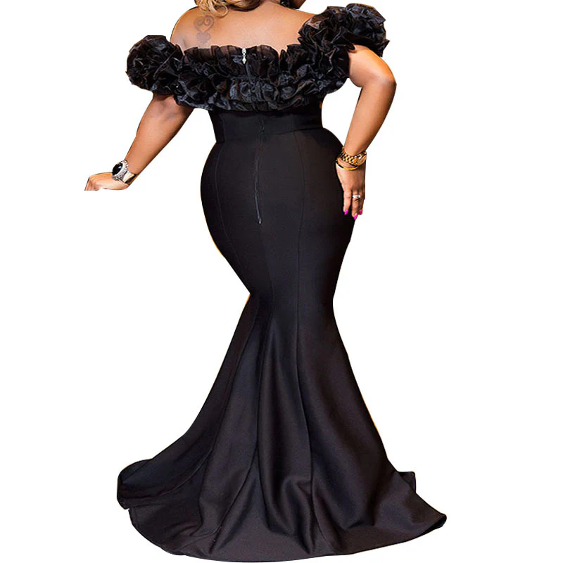 Damen Abendkleid mit voluminösem Rüschensaum Heidi-Mode - Image 5