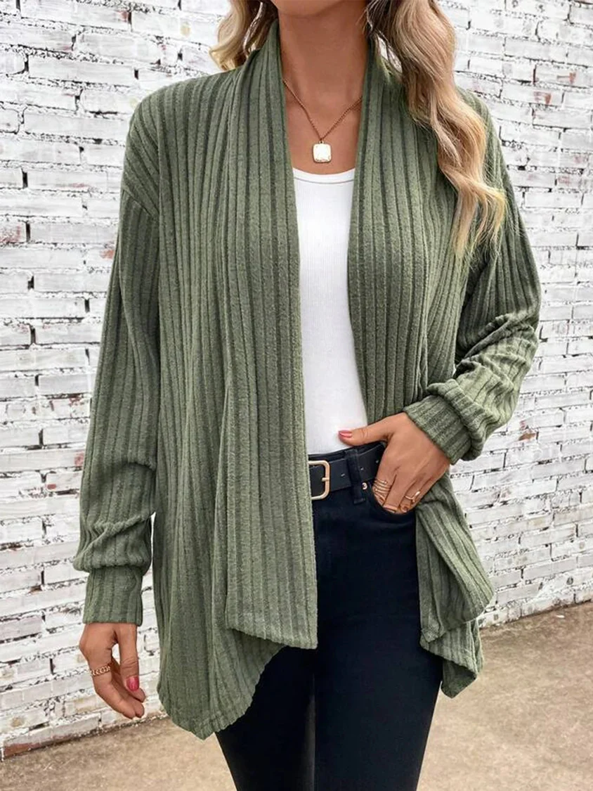 Damen angesagte Strickjacke mit strukturiertem Design und offenem Schnitt Heidi-Mode - Image 9