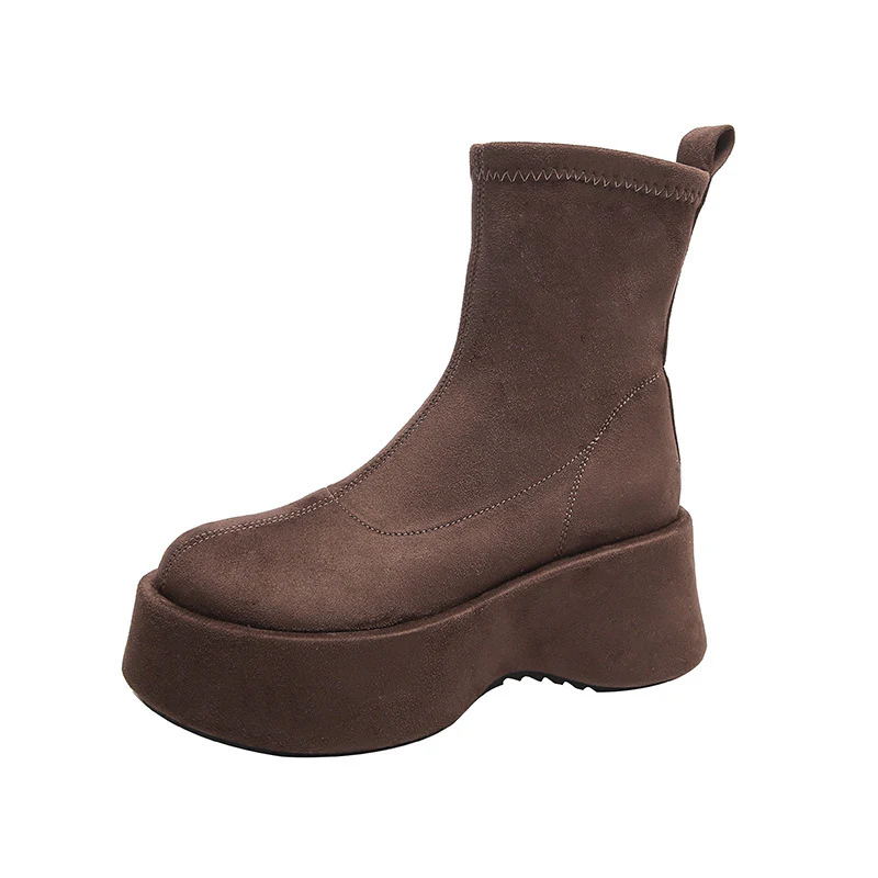 Damen Ankle Boots aus luxuriösem Wildleder mit bequemer leichtgewichtiger Sohle Heidi Mode - Image 5