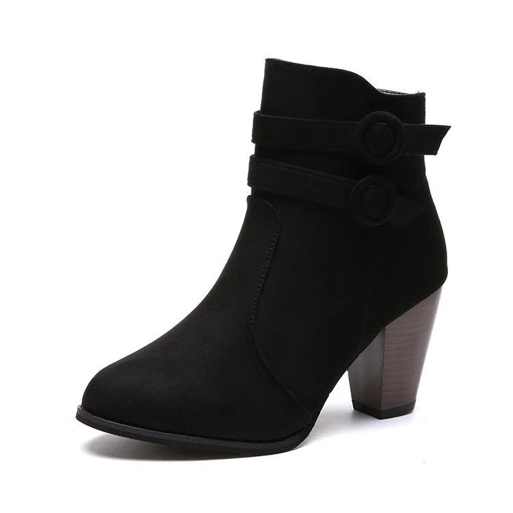 Damen Ankle-Boots mit Dekorativen Riemen und Elegantem Absatz Heidi-Mode - Image 6