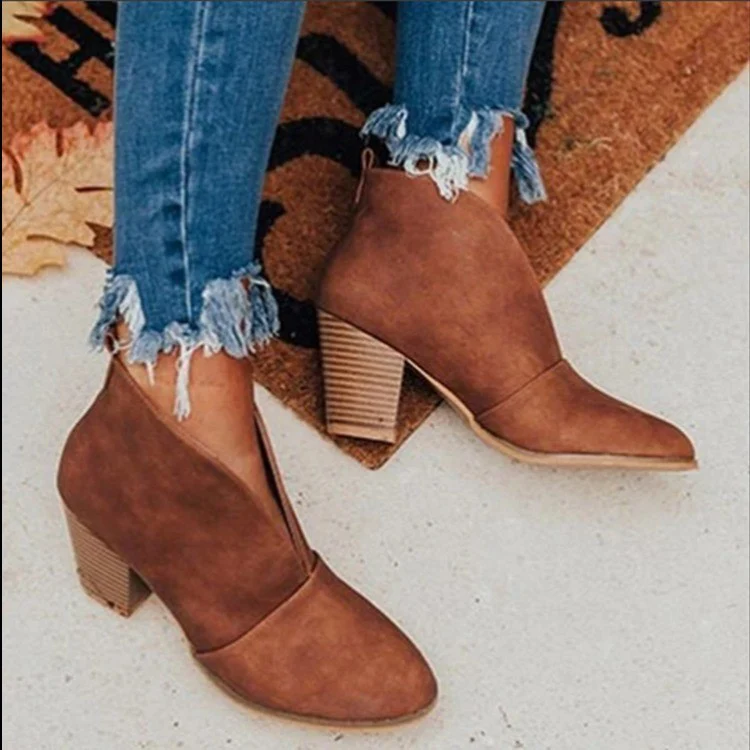 Damen Ankle Boots mit modischem Schnitt und hochwertiger Oberflächenstruktur Heidi Mode - Image 8