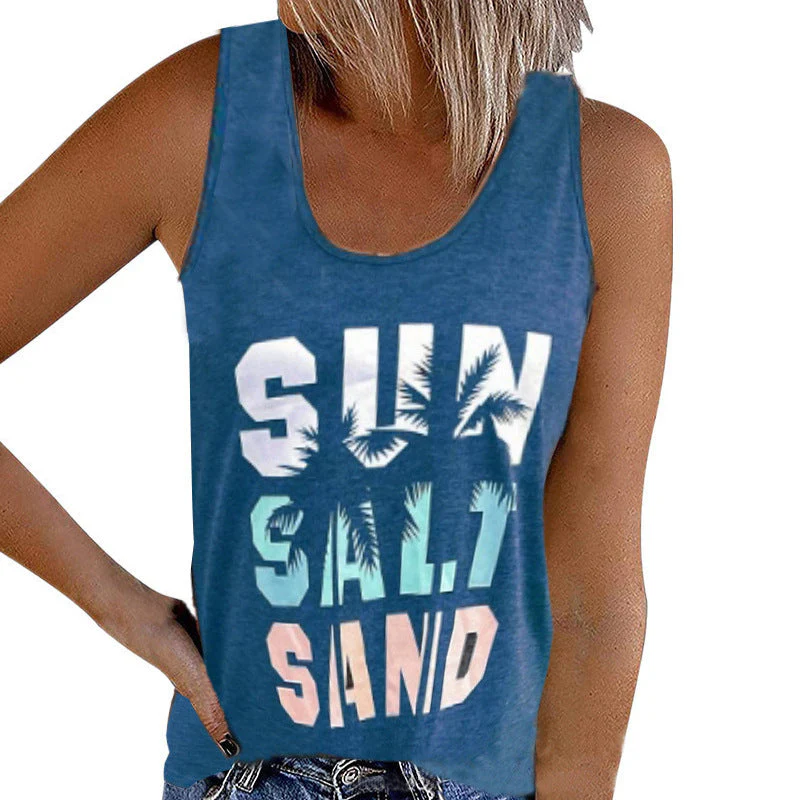 Damen Ärmelloses Freizeitshirt mit Trendigem Grafikdesign Heidi-Mode - Image 2