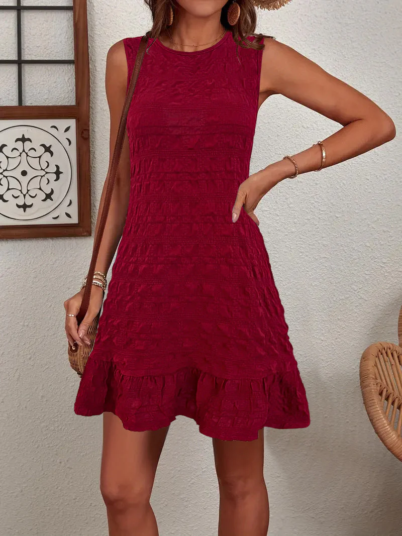 Damen Ärmelloses Sommerkleid Im Strukturierten Design Heidi-Mode - Image 3