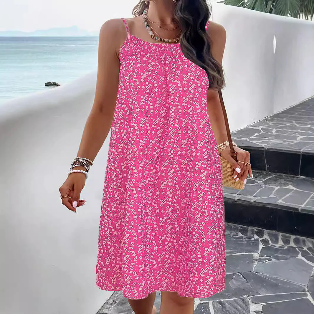 Damen Ärmelloses Sommerkleid mit Elastischem Bund und Floralem Muster Heidi-Mode - Image 3