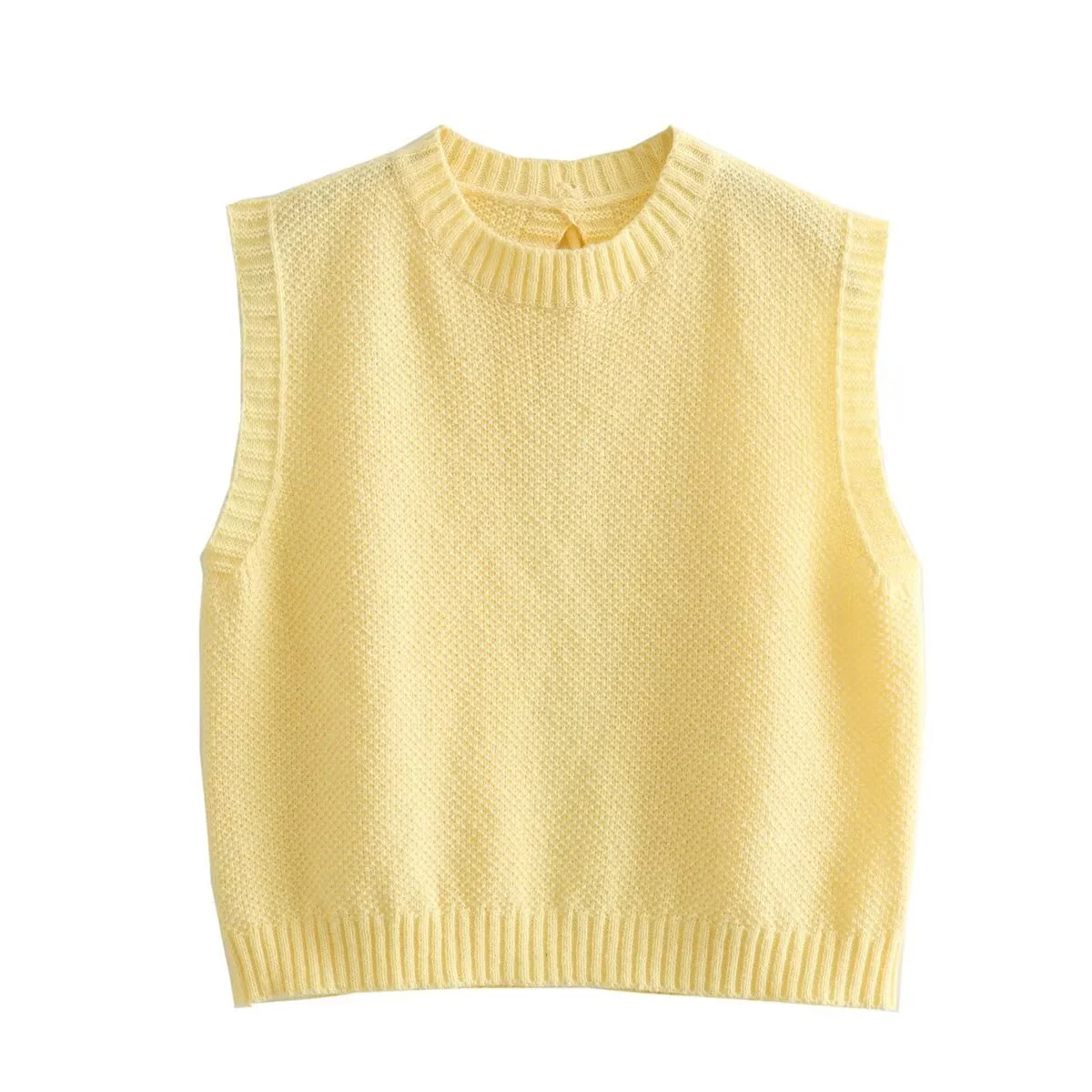 Damen ärmelloses Strickoberteil mit strukturiertem Muster Heidi-Mode - Image 4