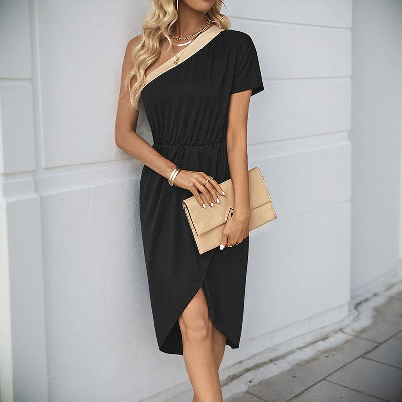 Damen Asymmetrisches Midi-Kleid mit Bindbarem Taillengürtel und Modernen Details Heidi-Mode - Image 6