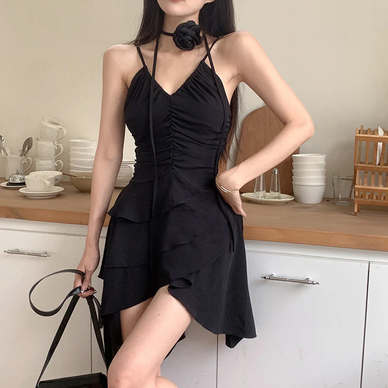 Damen Asymmetrisches Sommerkleid mit Rüschendetails Heidi-Mode - Image 2