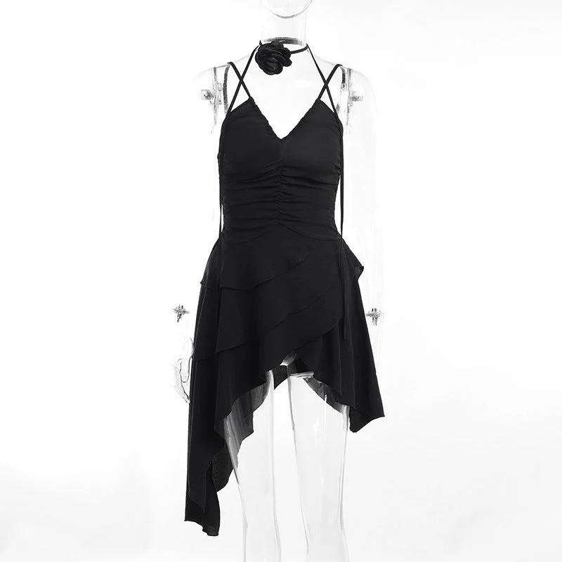 Damen Asymmetrisches Sommerkleid mit Rüschendetails Heidi-Mode - Image 7