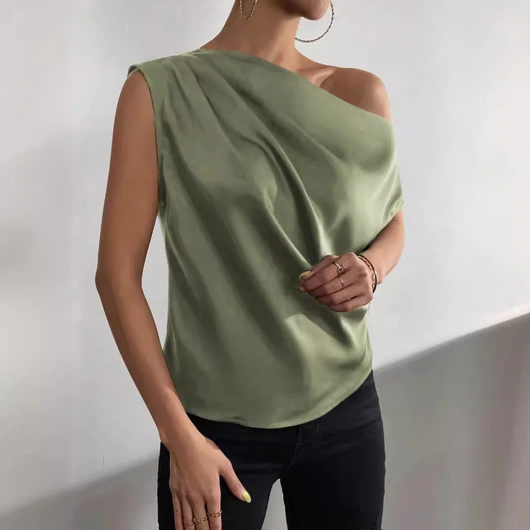Damen Asymmetrisches Top mit Drapierung und Elegantem Schnitt Heidi-Mode - Image 7