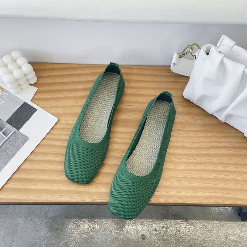 Damen Atmungsaktive Ballerinas Aus Flexiblem Stoff Heidi-Mode - Image 3