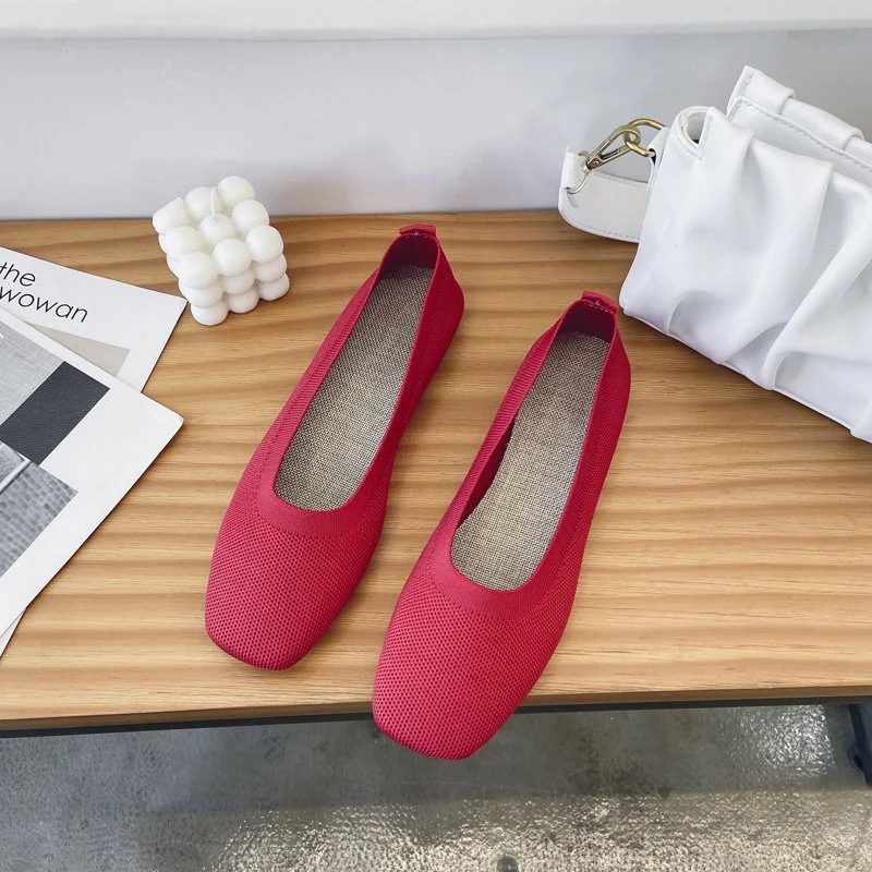 Damen Atmungsaktive Ballerinas Aus Flexiblem Stoff Heidi-Mode - Image 9