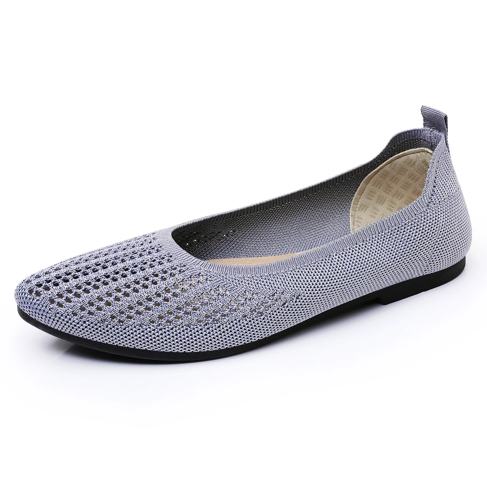 Damen Atmungsaktive Ballerinas mit elastischem Strickdesign Heidi Mode - Image 4