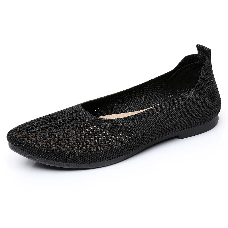 Damen Atmungsaktive Ballerinas mit elastischem Strickdesign Heidi Mode - Image 6