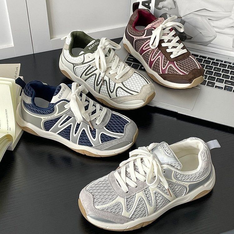 Damen Atmungsaktive Fitness-Sneaker mit flexiblem Mesh-Obermaterial und rutschfester Sohle Heidi Mode