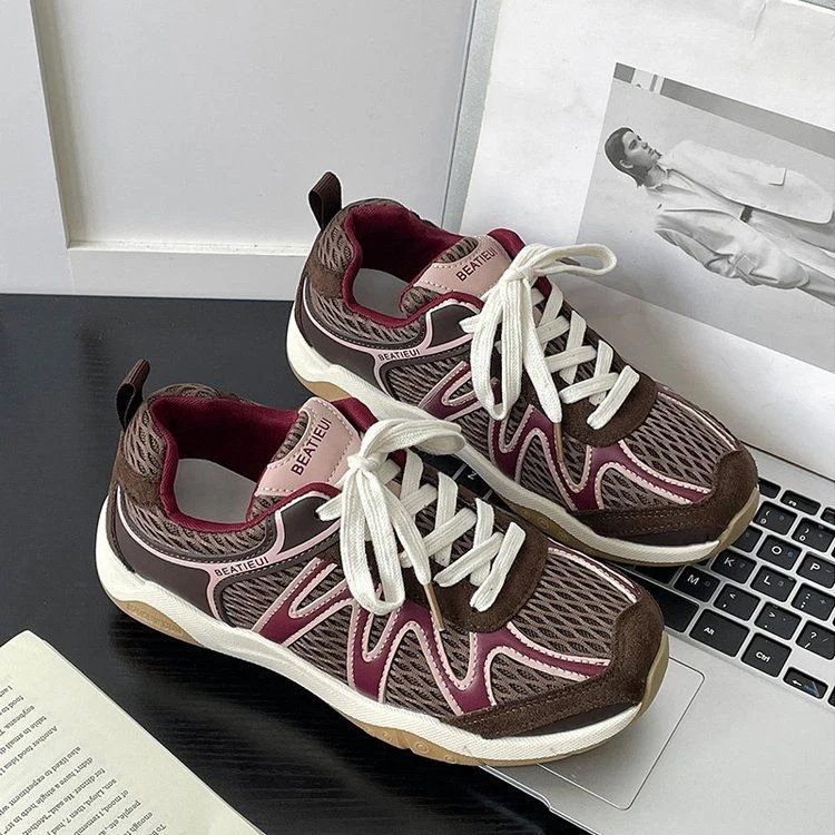 Damen Atmungsaktive Fitness-Sneaker mit flexiblem Mesh-Obermaterial und rutschfester Sohle Heidi Mode - Image 4