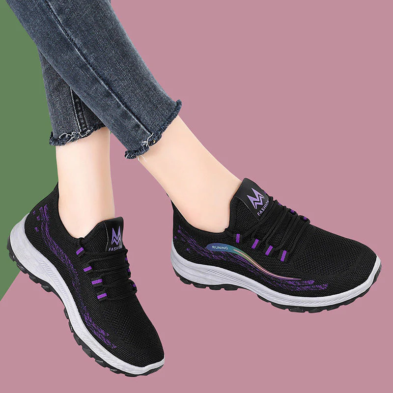 Damen Atmungsaktive Fitness-Sneaker mit rutschfester Außensohle Heidi Mode