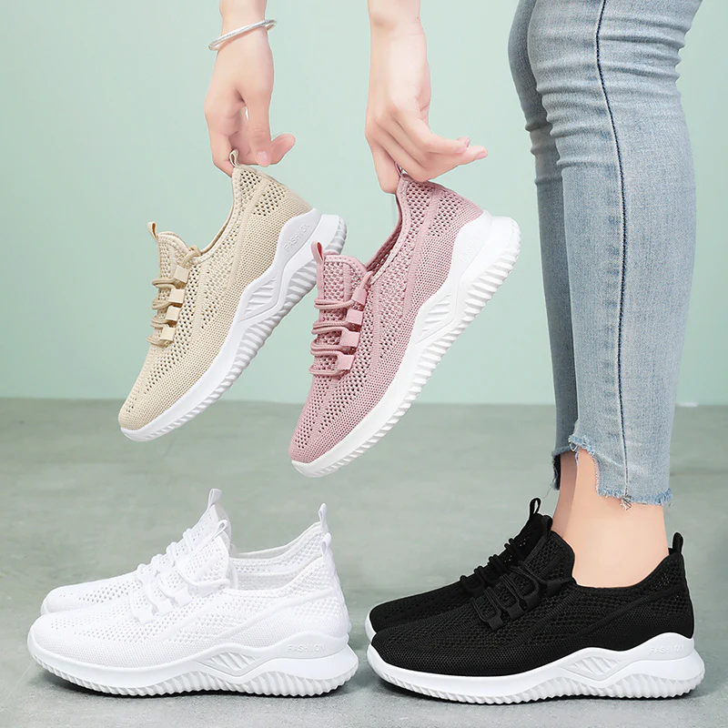 Damen Atmungsaktive Fitness Sneakers mit flexiblem Schnürsystem Heidi Mode - Image 4