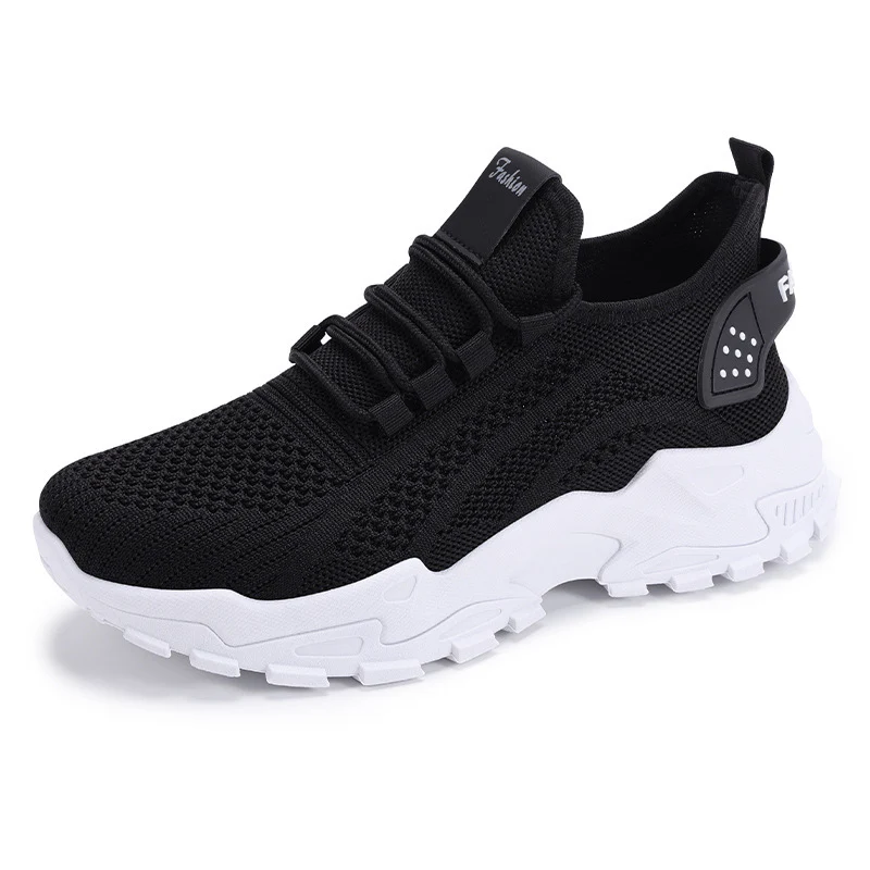 Damen Atmungsaktive Fitness Sneakers mit flexiblem Strickoberteil und rutschfester Sohle Heidi Mode - Image 4