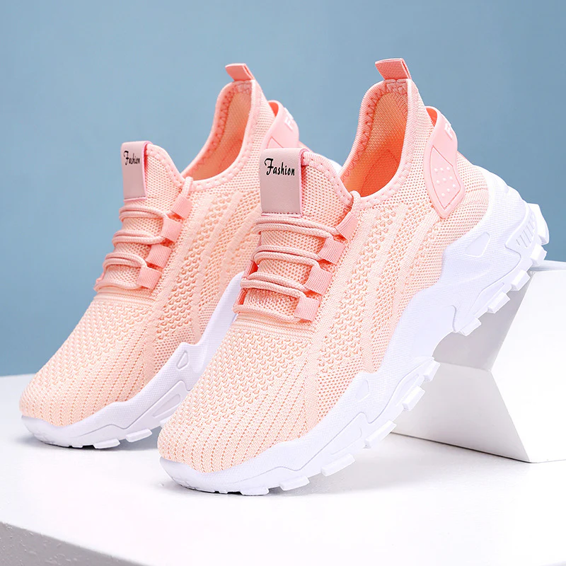 Damen Atmungsaktive Fitness Sneakers mit flexiblem Strickoberteil und rutschfester Sohle Heidi Mode - Image 7