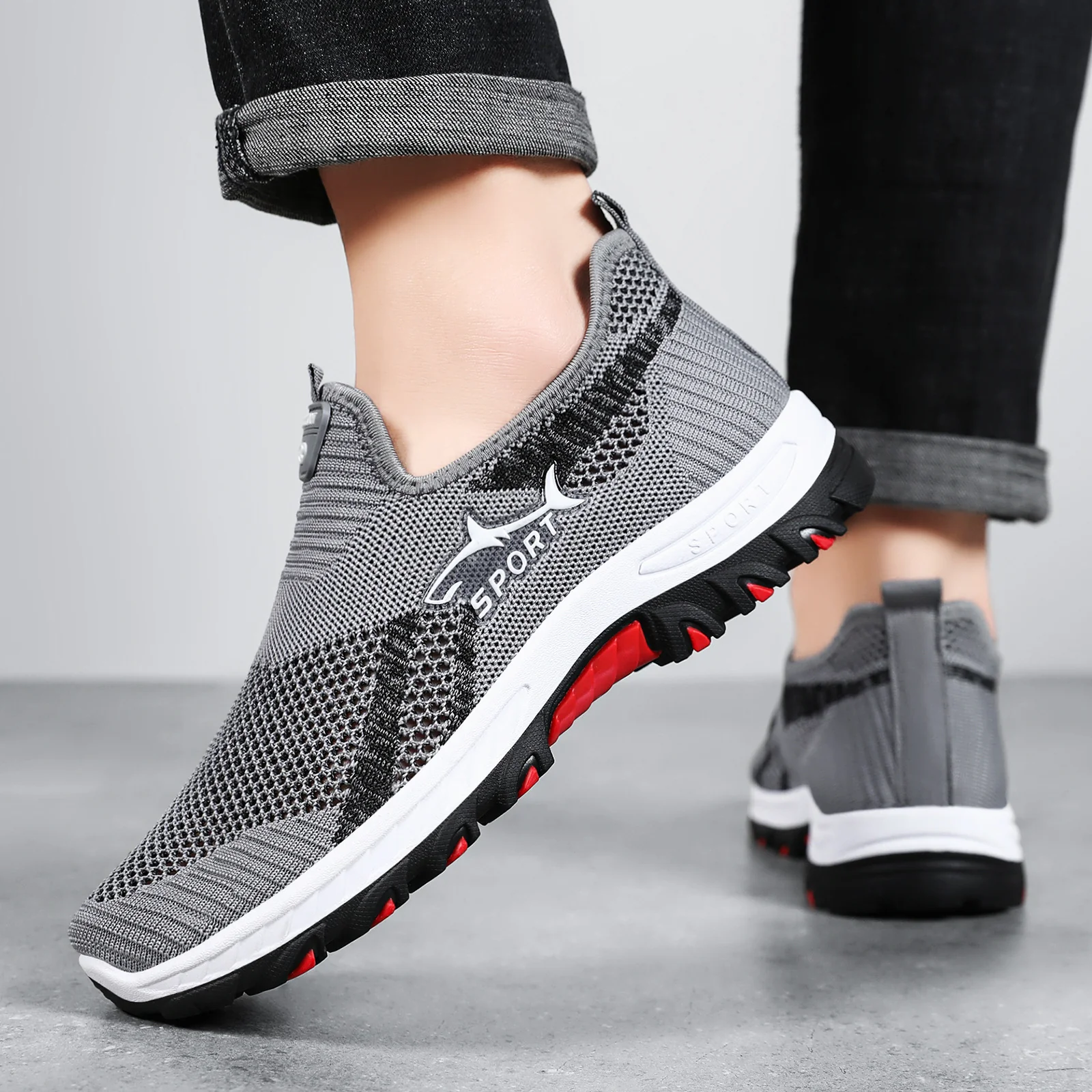 Damen Atmungsaktive Freizeit-Schuhe mit flexiblem Strickoberteil Heidi Mode - Image 3
