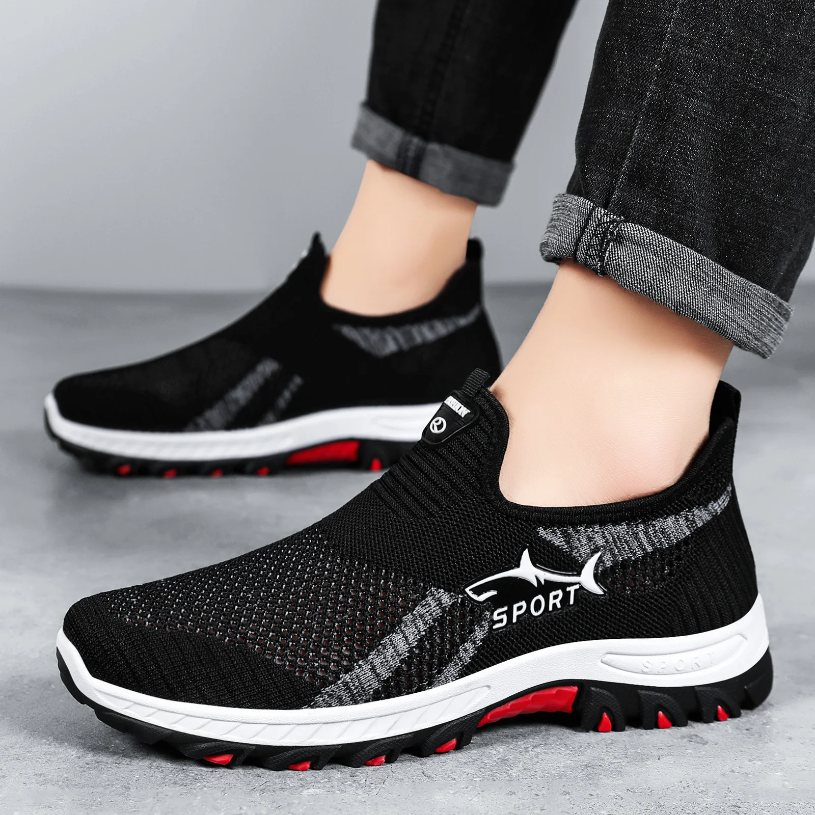 Damen Atmungsaktive Freizeit-Schuhe mit flexiblem Strickoberteil Heidi Mode - Image 4