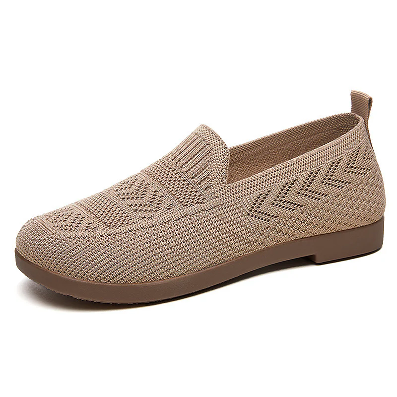 Damen Atmungsaktive Freizeit-Slipper aus flexiblem Strickmaterial Heidi Mode - Image 4