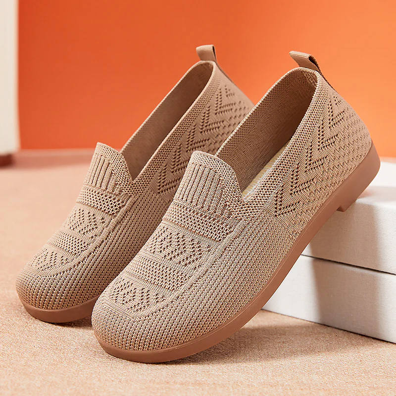 Damen Atmungsaktive Freizeit-Slipper aus flexiblem Strickmaterial Heidi Mode - Image 6
