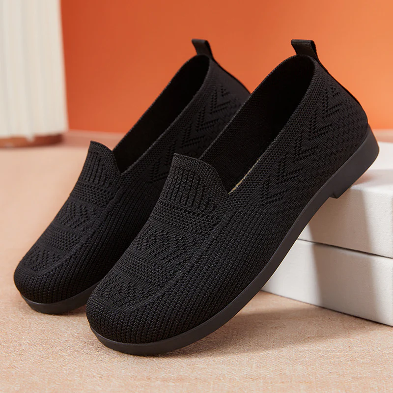 Damen Atmungsaktive Freizeit-Slipper aus flexiblem Strickmaterial Heidi Mode - Image 7