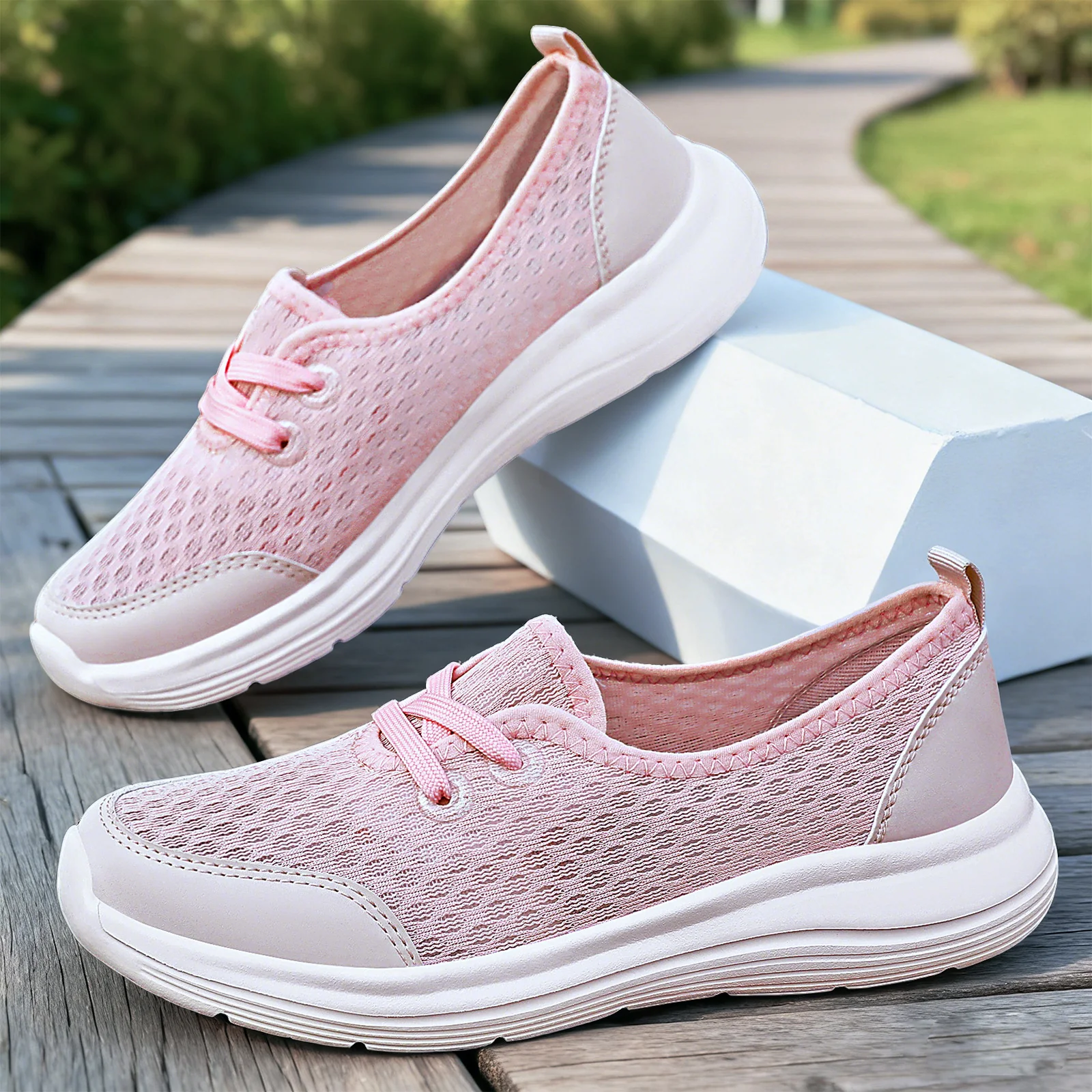 Damen Atmungsaktive Freizeit-Sneaker mit flexiblem Mesh-Obermaterial Heidi Mode - Image 3