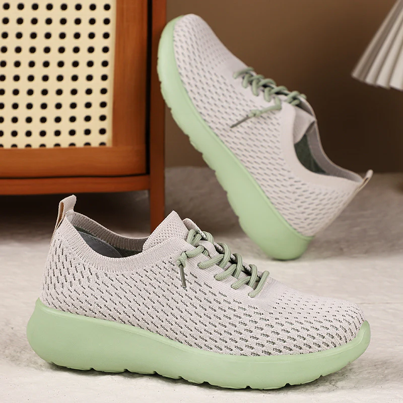 Damen Atmungsaktive Freizeit-Sneaker mit flexiblem Obermaterial Heidi Mode - Image 3