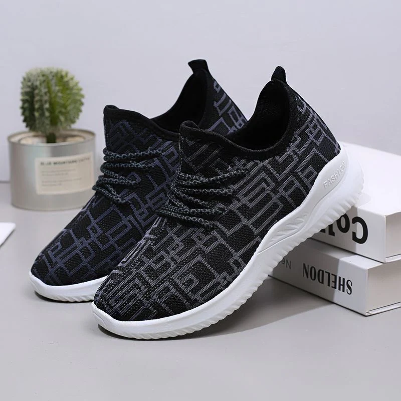 Damen Atmungsaktive Freizeit-Sneaker mit modischem Strickdesign Heidi Mode - Image 4