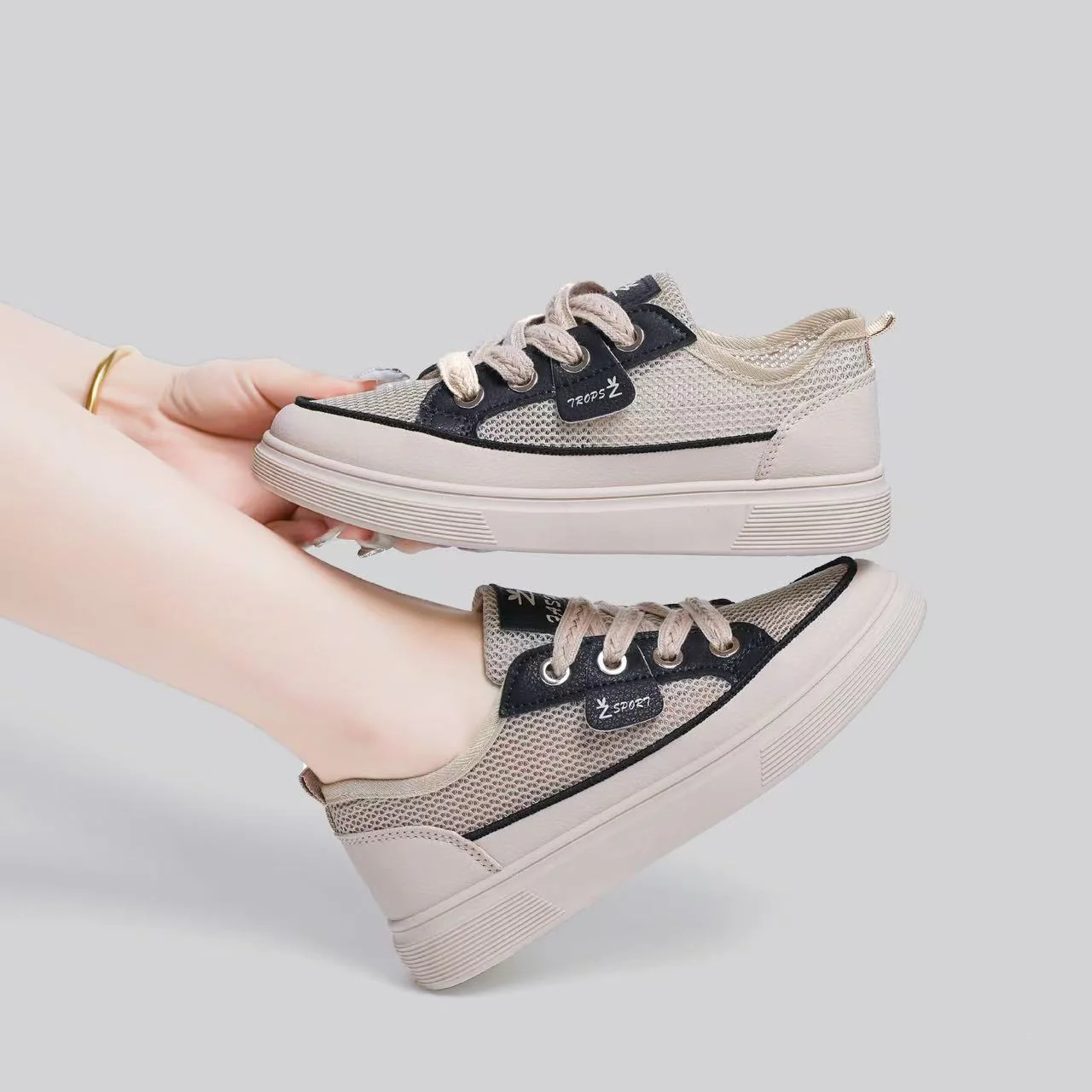 Damen Atmungsaktive Freizeit-Sneaker mit sportlichem Design Heidi Mode - Image 2