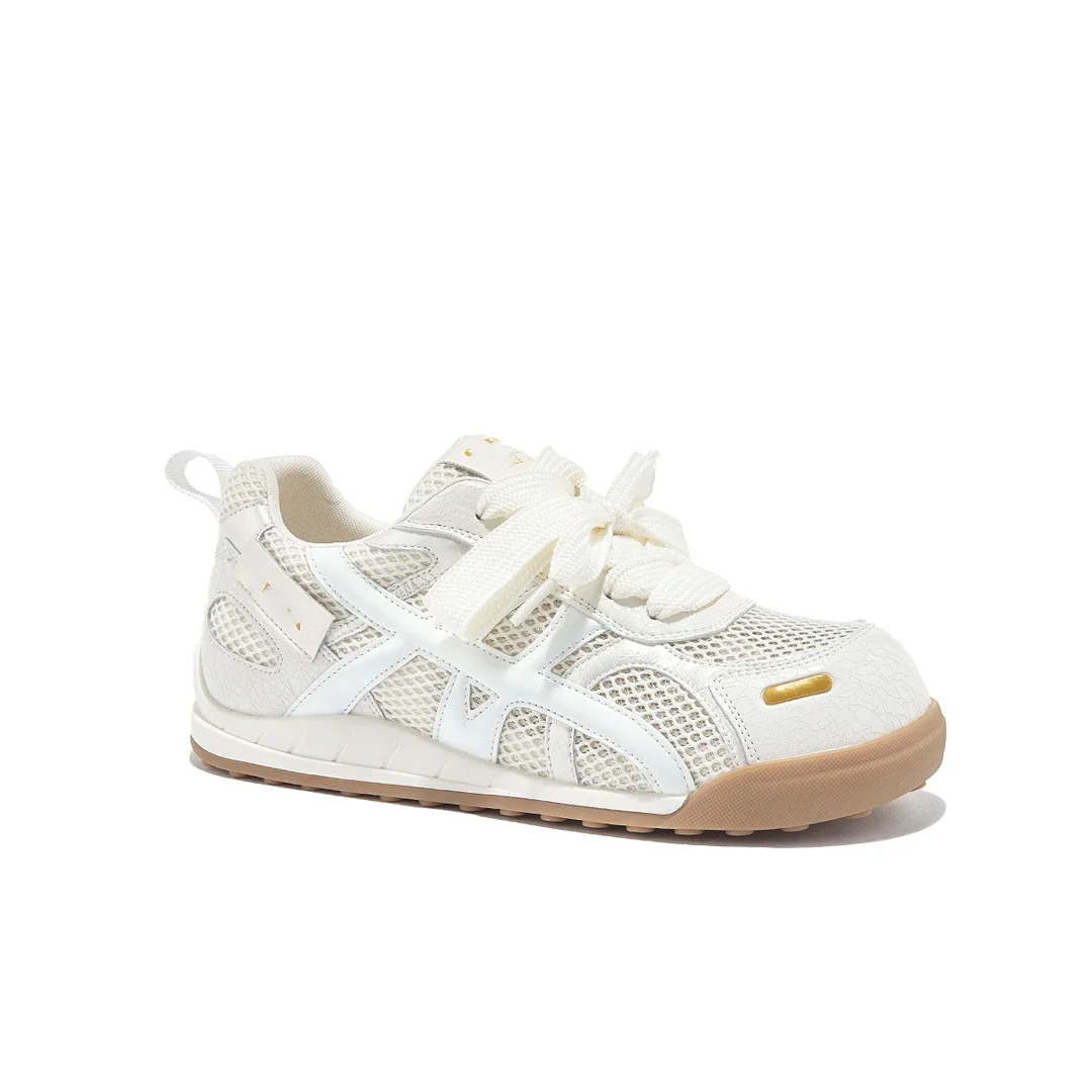 Damen Atmungsaktive Freizeit-Sneaker mit trendigem Mesh-Obermaterial und verspieltem Schnürdesign Heidi Mode - Image 2