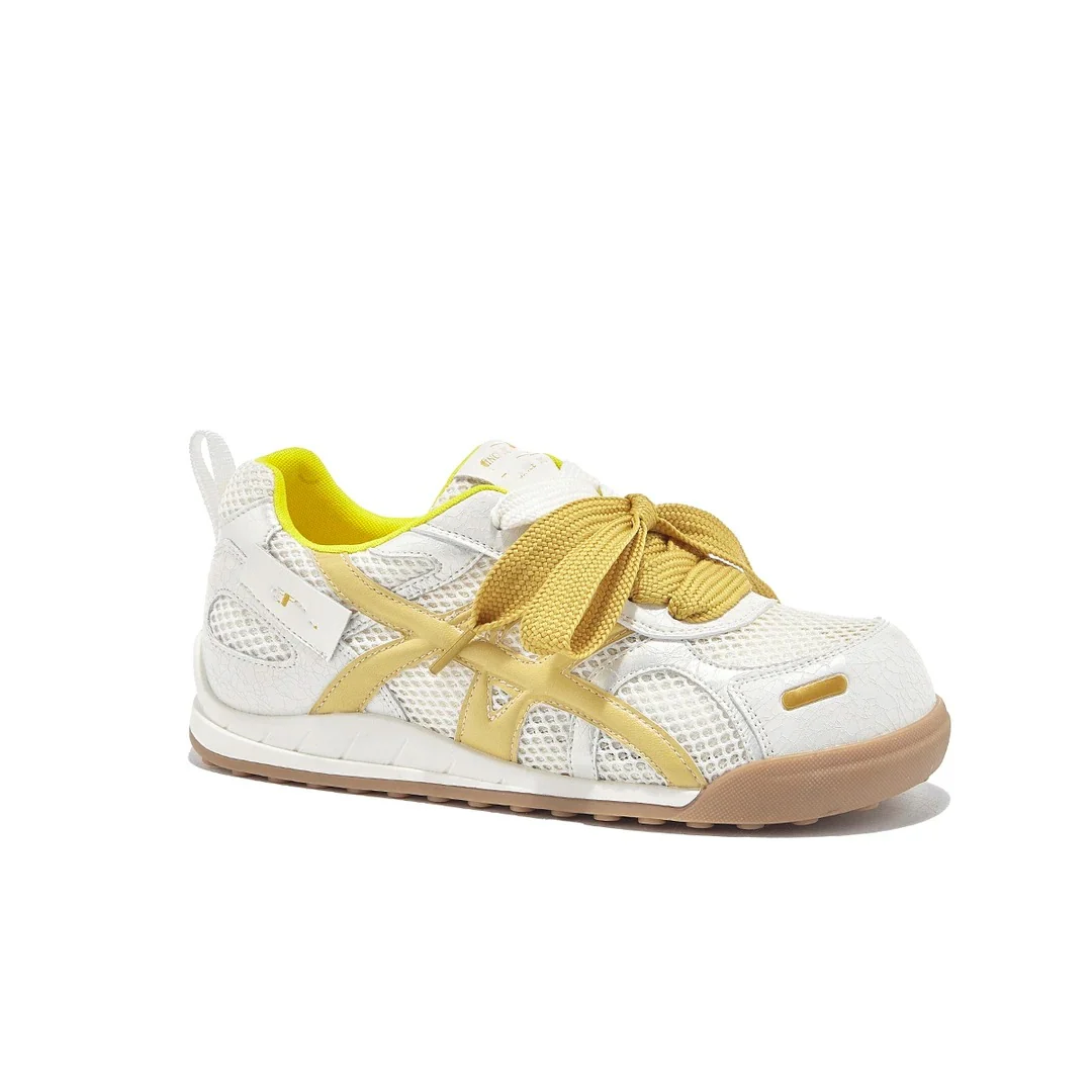 Damen Atmungsaktive Freizeit-Sneaker mit trendigem Mesh-Obermaterial und verspieltem Schnürdesign Heidi Mode - Image 3
