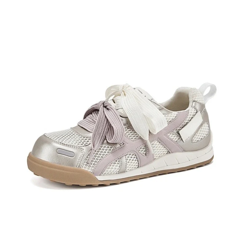 Damen Atmungsaktive Freizeit-Sneaker mit trendigem Mesh-Obermaterial und verspieltem Schnürdesign Heidi Mode - Image 5