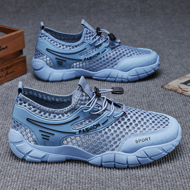 Damen Atmungsaktive Freizeitschuhe mit elastischem Schnellschnürsystem und stoßdämpfender Sohle Heidi Mode - Image 4