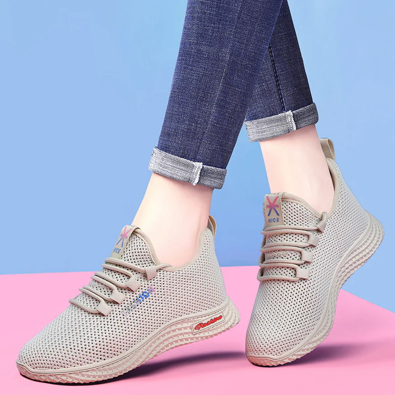 Damen Atmungsaktive Freizeitschuhe mit flexiblem Obermaterial und rutschfester Sohle Heidi Mode - Image 2