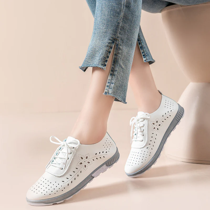 Damen Atmungsaktive Freizeitschuhe mit perforiertem Obermaterial und flexibler Sohle Heidi Mode - Image 2
