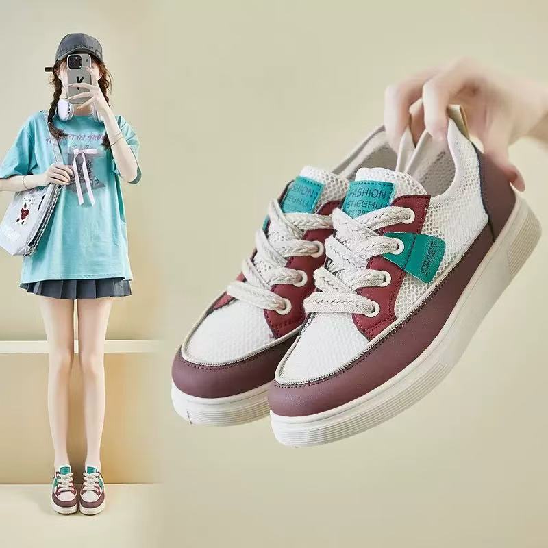 Damen Atmungsaktive Freizeitsneaker mit flexiblem Sohlenprofil Heidi Mode