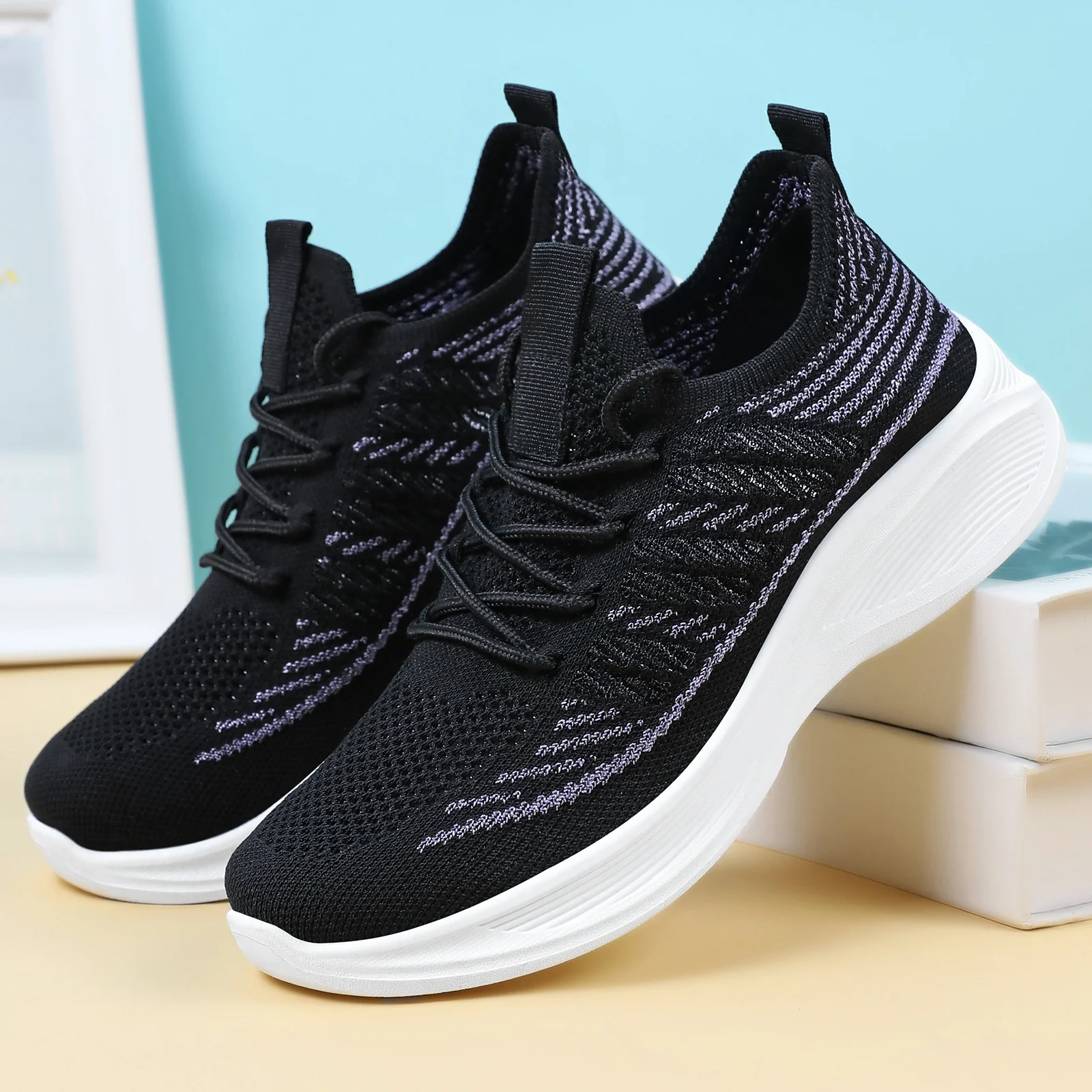 Damen Atmungsaktive Freizeitsneaker mit flexibler Sohle Heidi Mode - Image 2