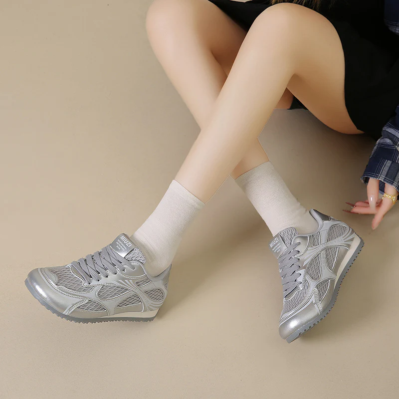 Damen Atmungsaktive Freizeitsneaker mit rutschfester Laufsohle und flexiblem Obermaterial Heidi Mode - Image 3