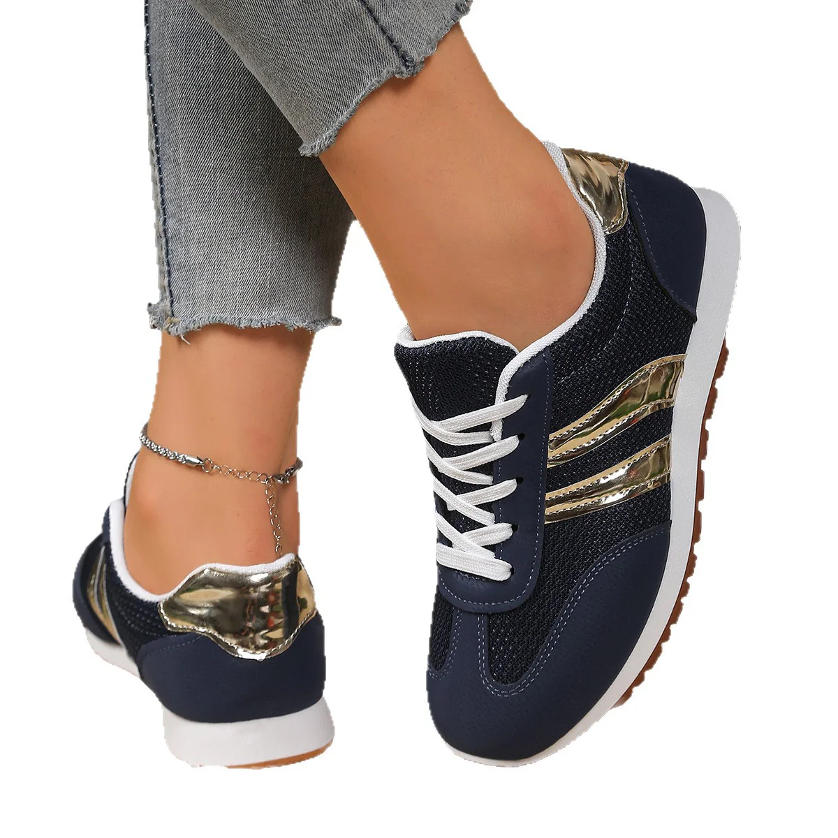 Damen Atmungsaktive Freizeitsneaker mit trendigen Details Heidi Mode - Image 5